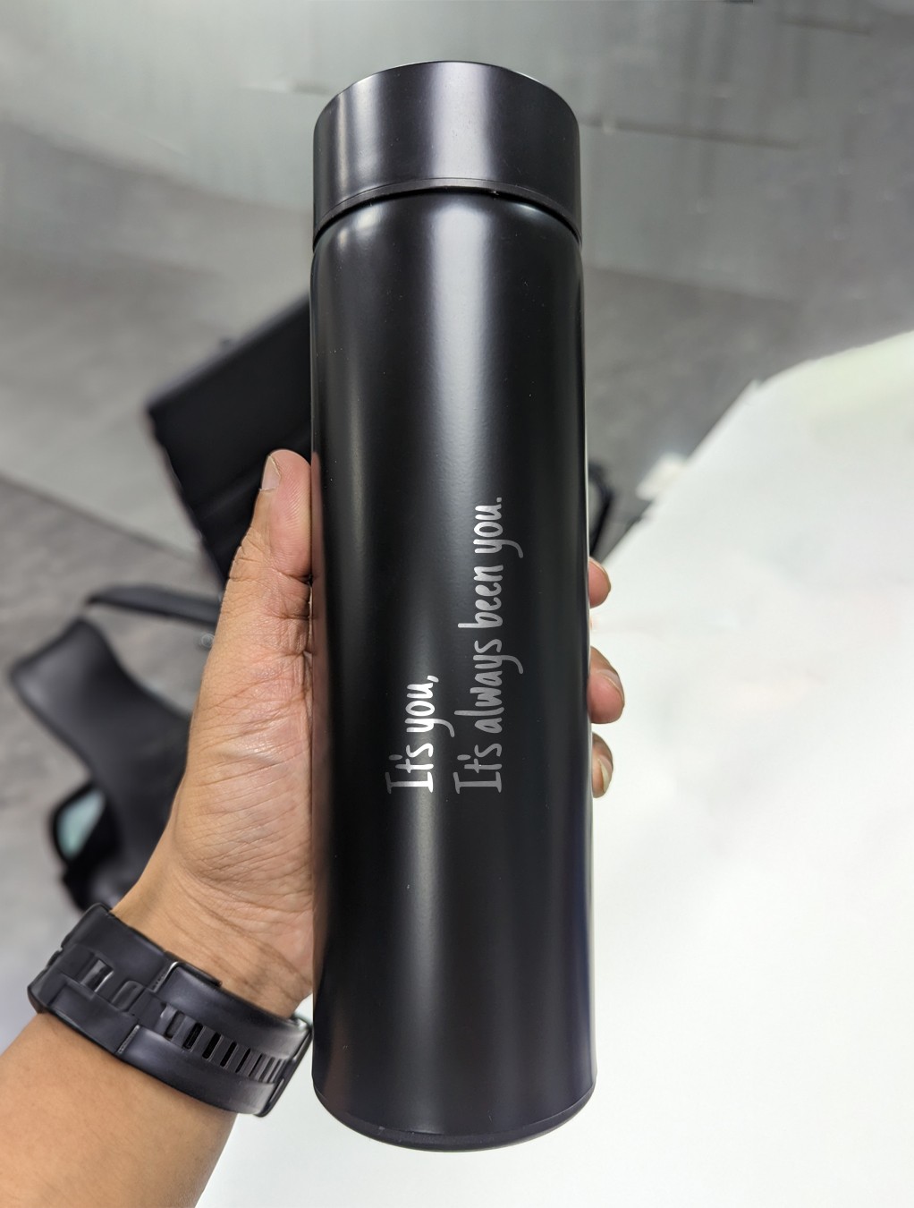 LED Temperature Flask Love 07